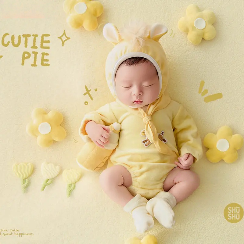 Yellow Horse Milk Theme Set - Newborn Photography Props - Image 3